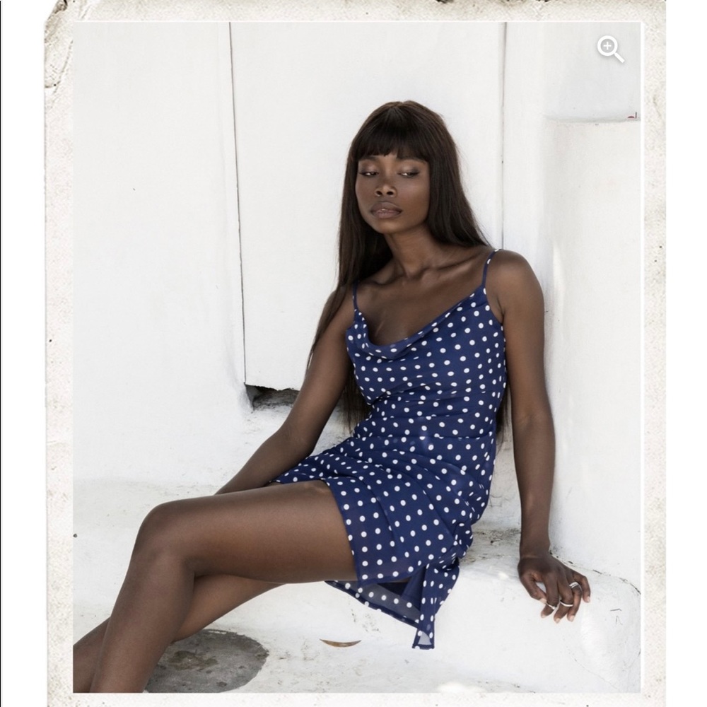 Ezili blue polka dot dress - Picture 3 of 5
